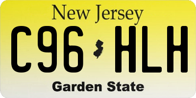 NJ license plate C96HLH