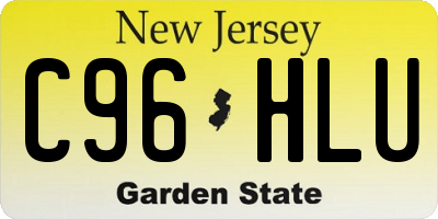 NJ license plate C96HLU