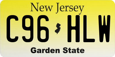 NJ license plate C96HLW