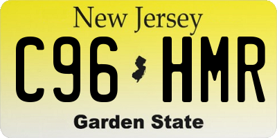NJ license plate C96HMR