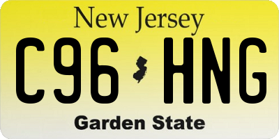 NJ license plate C96HNG