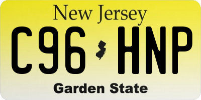 NJ license plate C96HNP