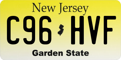 NJ license plate C96HVF
