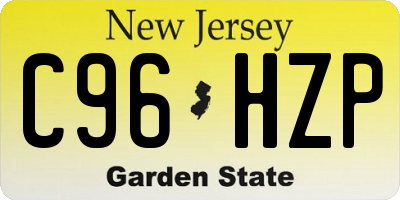 NJ license plate C96HZP