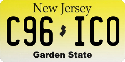 NJ license plate C96ICO