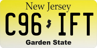 NJ license plate C96IFT