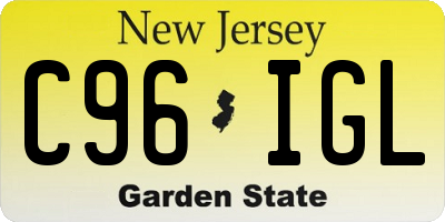 NJ license plate C96IGL