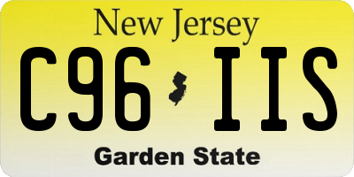 NJ license plate C96IIS