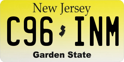 NJ license plate C96INM