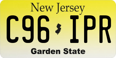 NJ license plate C96IPR