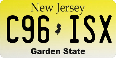 NJ license plate C96ISX