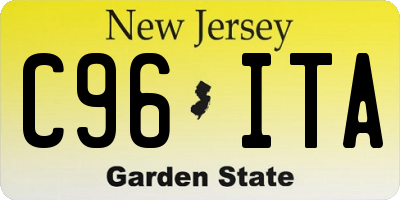 NJ license plate C96ITA