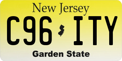 NJ license plate C96ITY