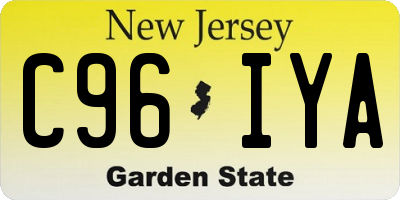 NJ license plate C96IYA