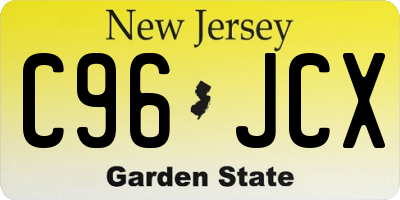 NJ license plate C96JCX