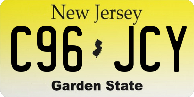 NJ license plate C96JCY