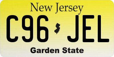 NJ license plate C96JEL