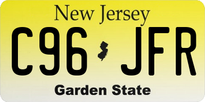 NJ license plate C96JFR