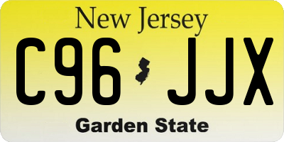 NJ license plate C96JJX