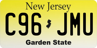 NJ license plate C96JMU