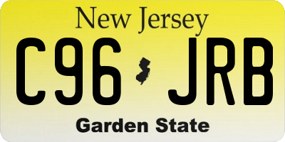 NJ license plate C96JRB