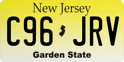 NJ license plate C96JRV