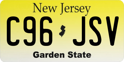 NJ license plate C96JSV