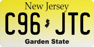 NJ license plate C96JTC