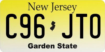 NJ license plate C96JTO