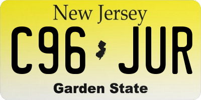 NJ license plate C96JUR