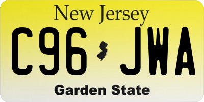 NJ license plate C96JWA