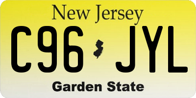 NJ license plate C96JYL