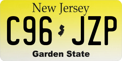 NJ license plate C96JZP
