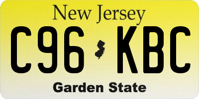 NJ license plate C96KBC
