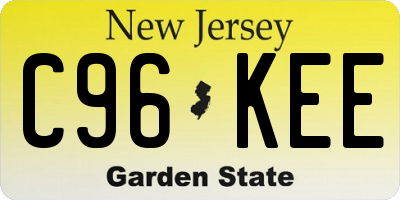NJ license plate C96KEE