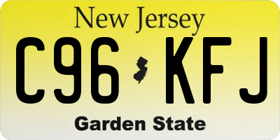 NJ license plate C96KFJ