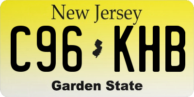 NJ license plate C96KHB