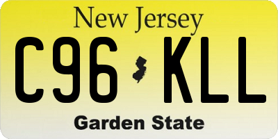 NJ license plate C96KLL