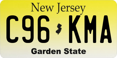 NJ license plate C96KMA