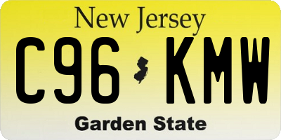 NJ license plate C96KMW