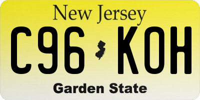 NJ license plate C96KOH