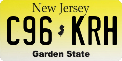 NJ license plate C96KRH