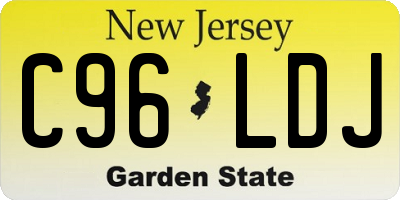 NJ license plate C96LDJ