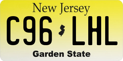NJ license plate C96LHL