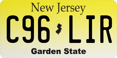 NJ license plate C96LIR
