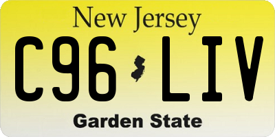 NJ license plate C96LIV
