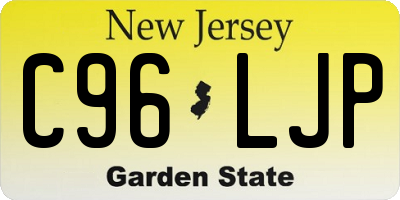 NJ license plate C96LJP