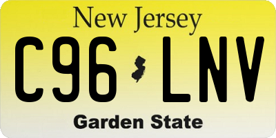 NJ license plate C96LNV