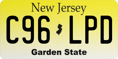 NJ license plate C96LPD