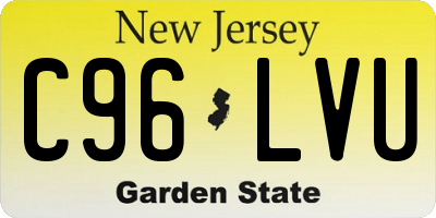NJ license plate C96LVU